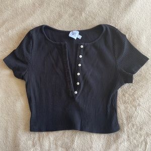 Princess Polly Black Crop Top
